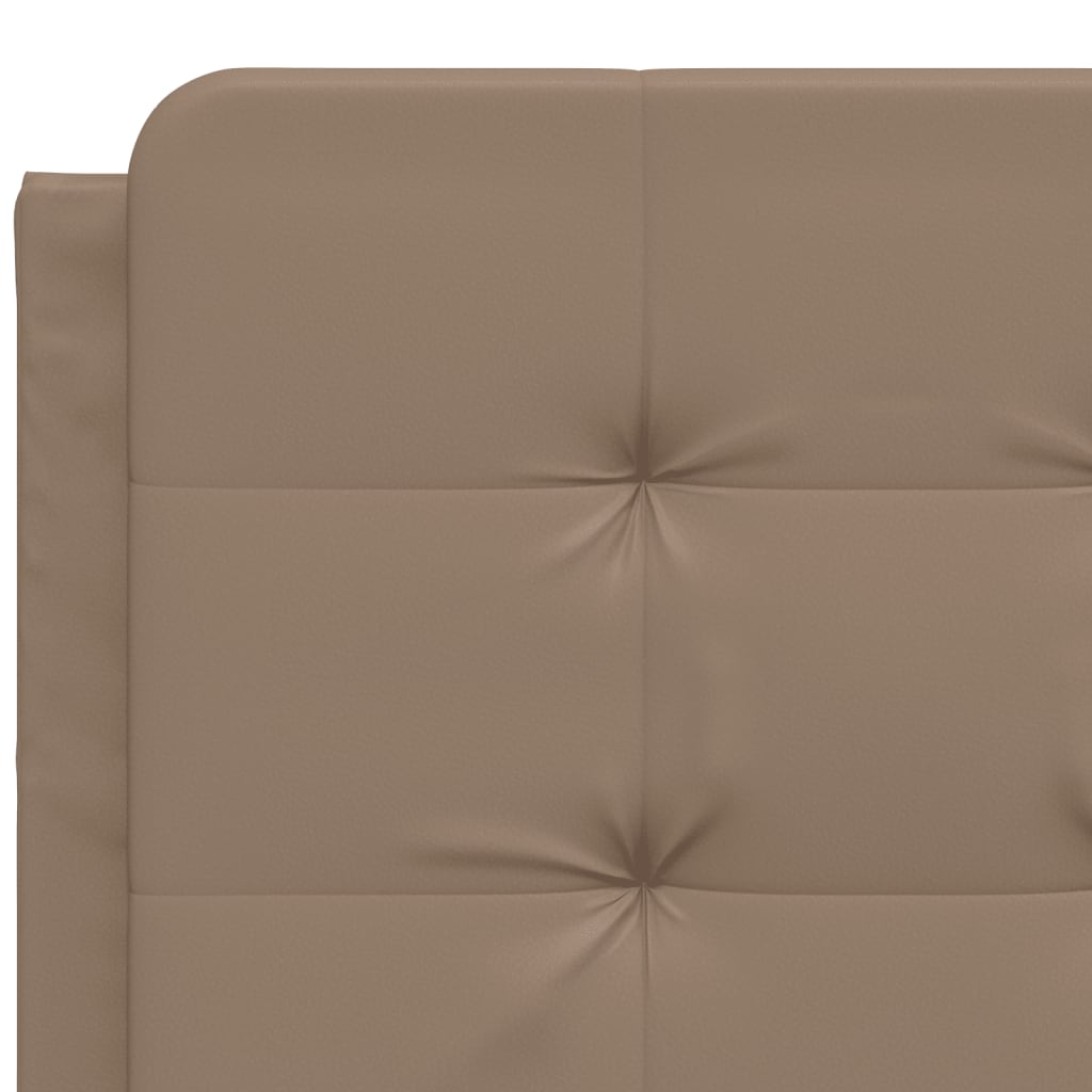 Bett mit Matratze Zadar Cappuccino-Braun 160x200 cm Kunstleder