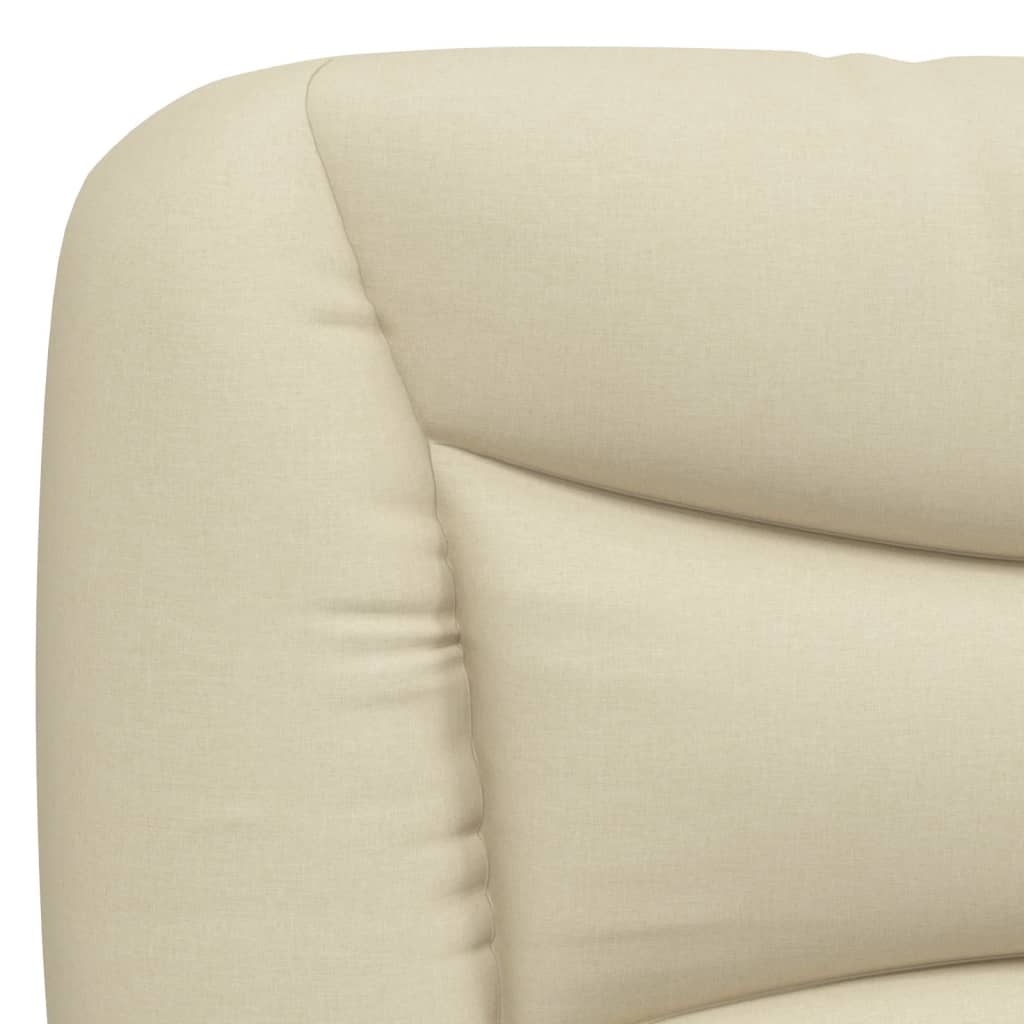 Bettgestell mit LED ohne Matratze "Hvar" Creme 120x200 cm Stoff