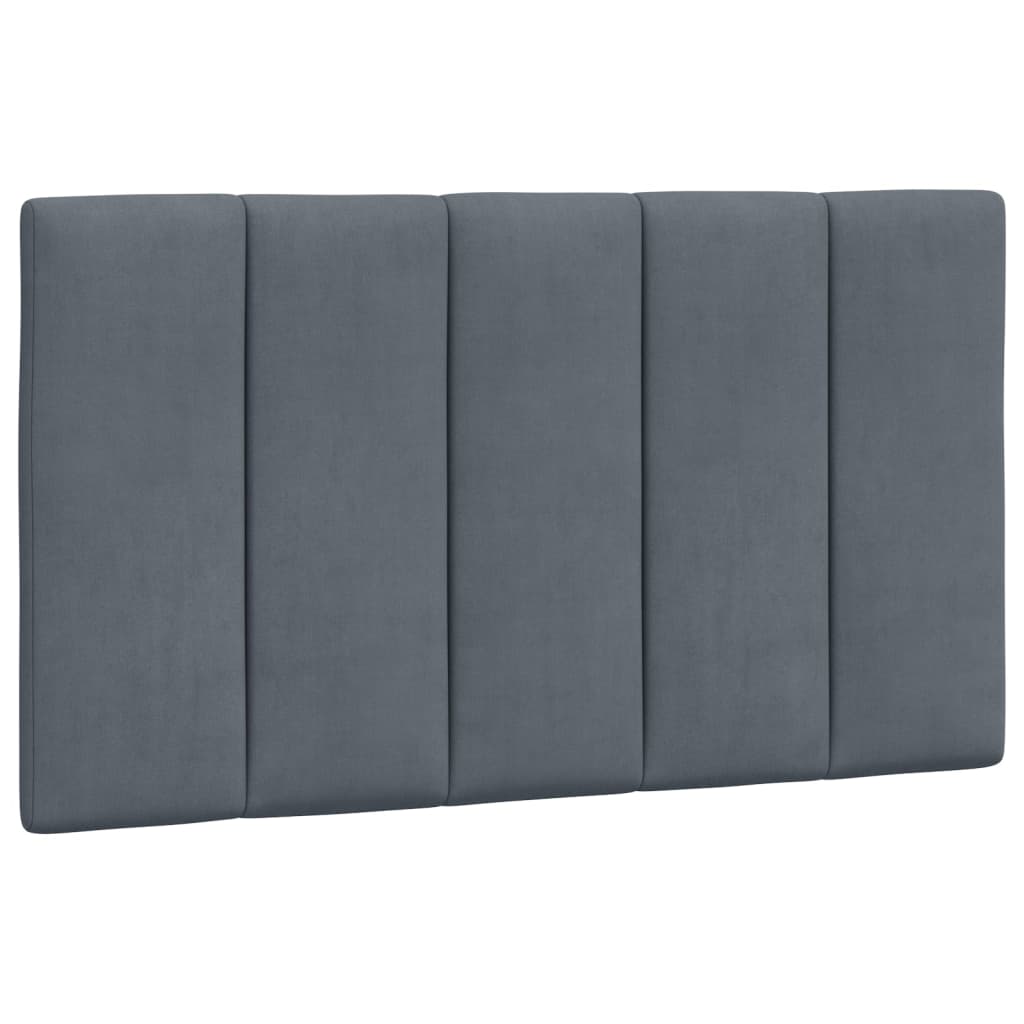 Bettgestell mit LED ohne Matratze "Hanko" Dunkelgrau 80x200 cm Samt