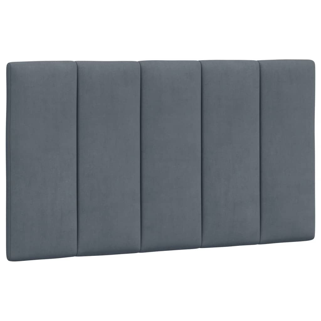 Bettgestell mit LED ohne Matratze "Hanko" Dunkelgrau 90x200 cm Samt