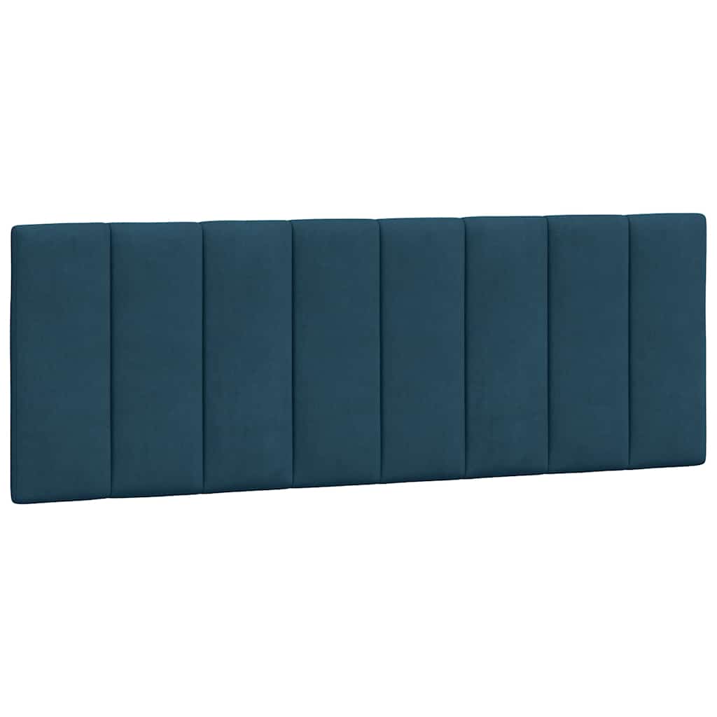 Bettgestell mit LED ohne Matratze "Hanko" Blau 120x200 cm Samt