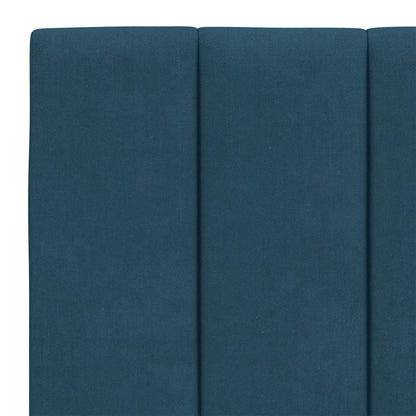 Bettgestell mit LED ohne Matratze "Hanko" Blau 120x200 cm Samt