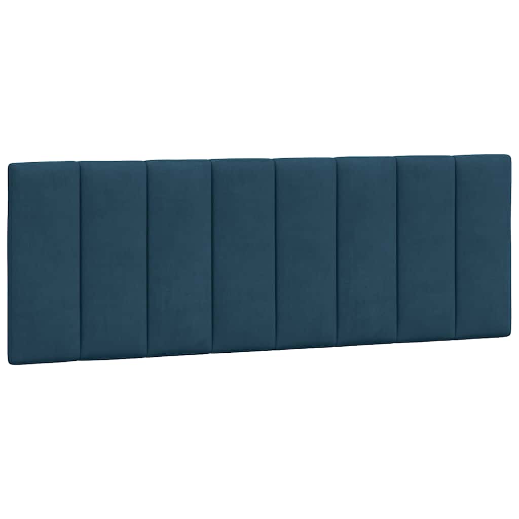 Bettgestell mit LED ohne Matratze "Hanko" Blau 140x190 cm Samt