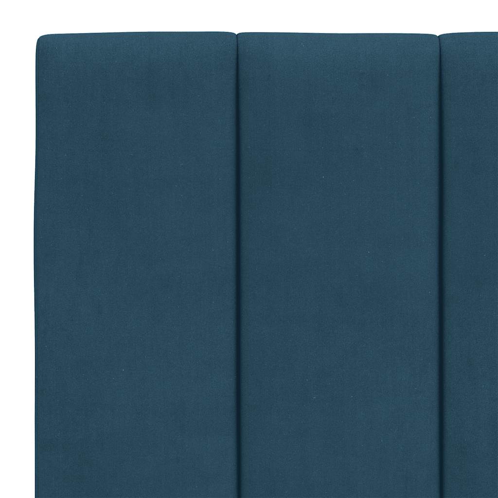 Bettgestell mit LED ohne Matratze "Hanko" Blau 140x200 cm Samt
