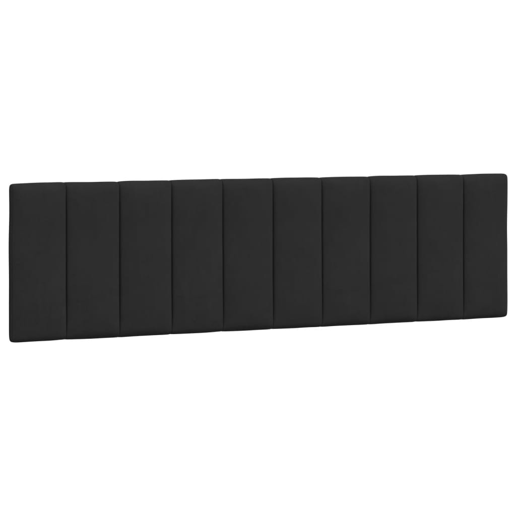 Bettgestell mit LED ohne Matratze "Hanko" Schwarz 180x200 cm Samt