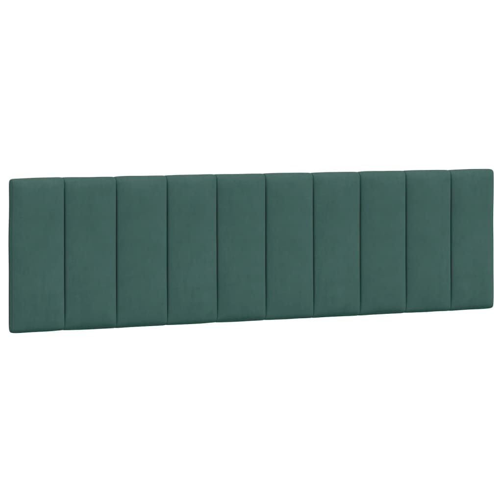 Cadre de lit avec LED sans matelas "Hanko" vert foncé 180x200 cm velours