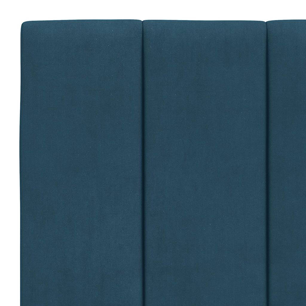 Bettgestell mit LED ohne Matratze "Hanko" Blau 180x200 cm Samt