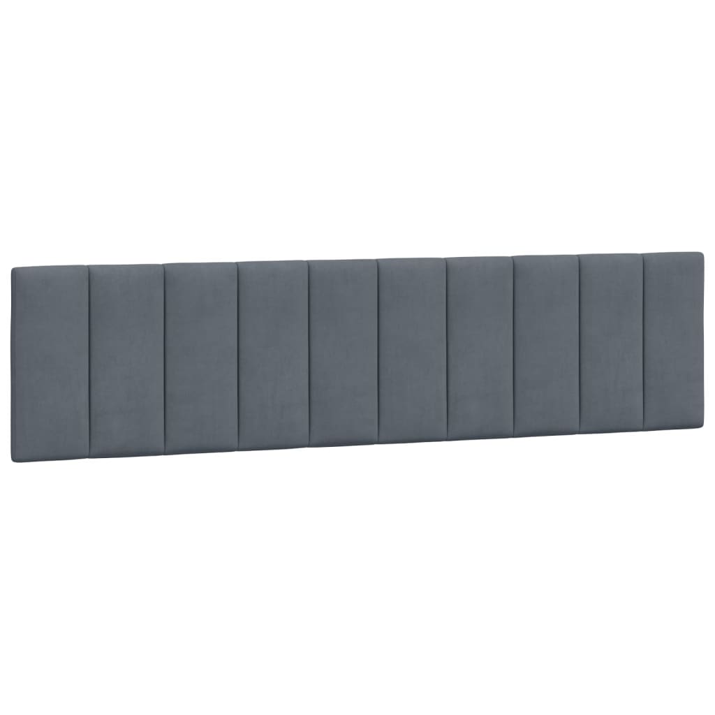 Bettgestell mit LED ohne Matratze "Hanko" Dunkelgrau 200x200 cm Samt