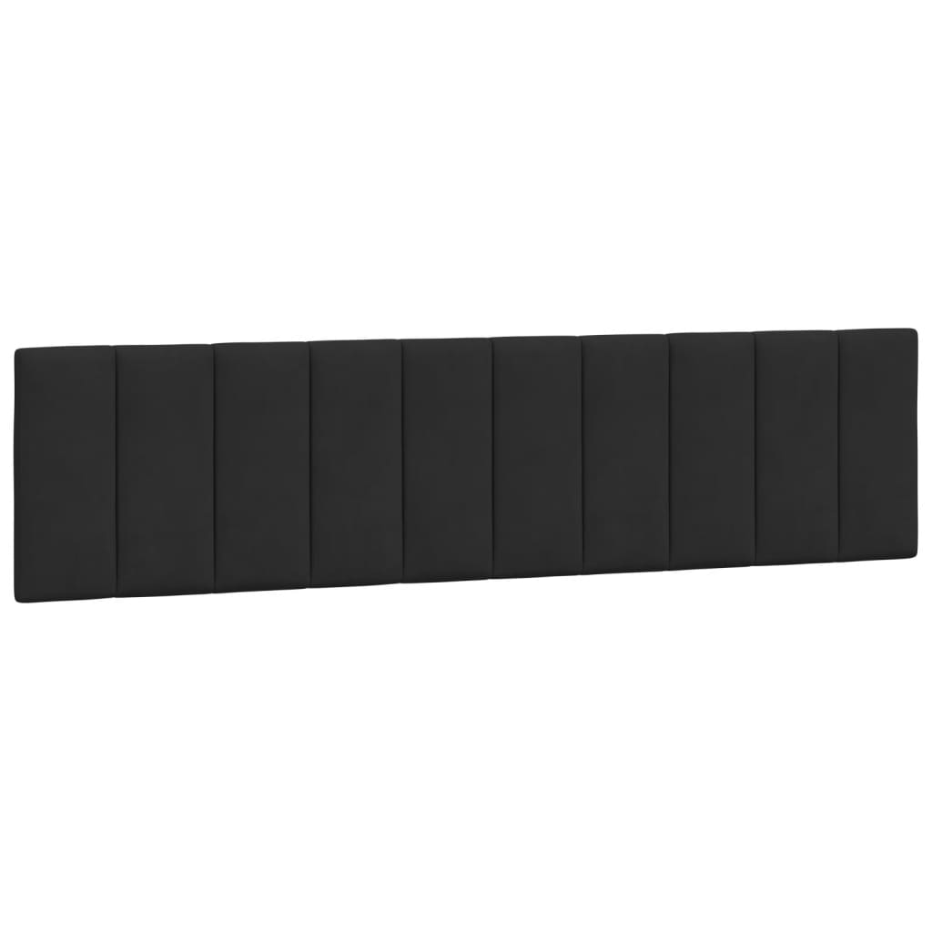 Bettgestell mit LED ohne Matratze "Hanko" Schwarz 200x200 cm Samt