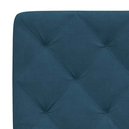 Bettgestell mit LED ohne Matratze Blau 90x190 cm Samt
