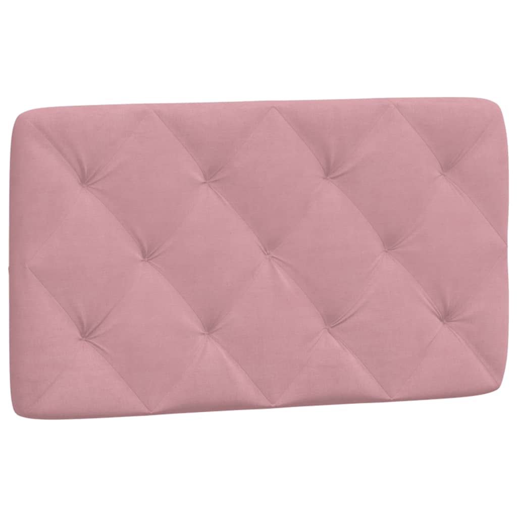 Bettgestell mit LED ohne Matratze Rosa 90x190 cm Samt