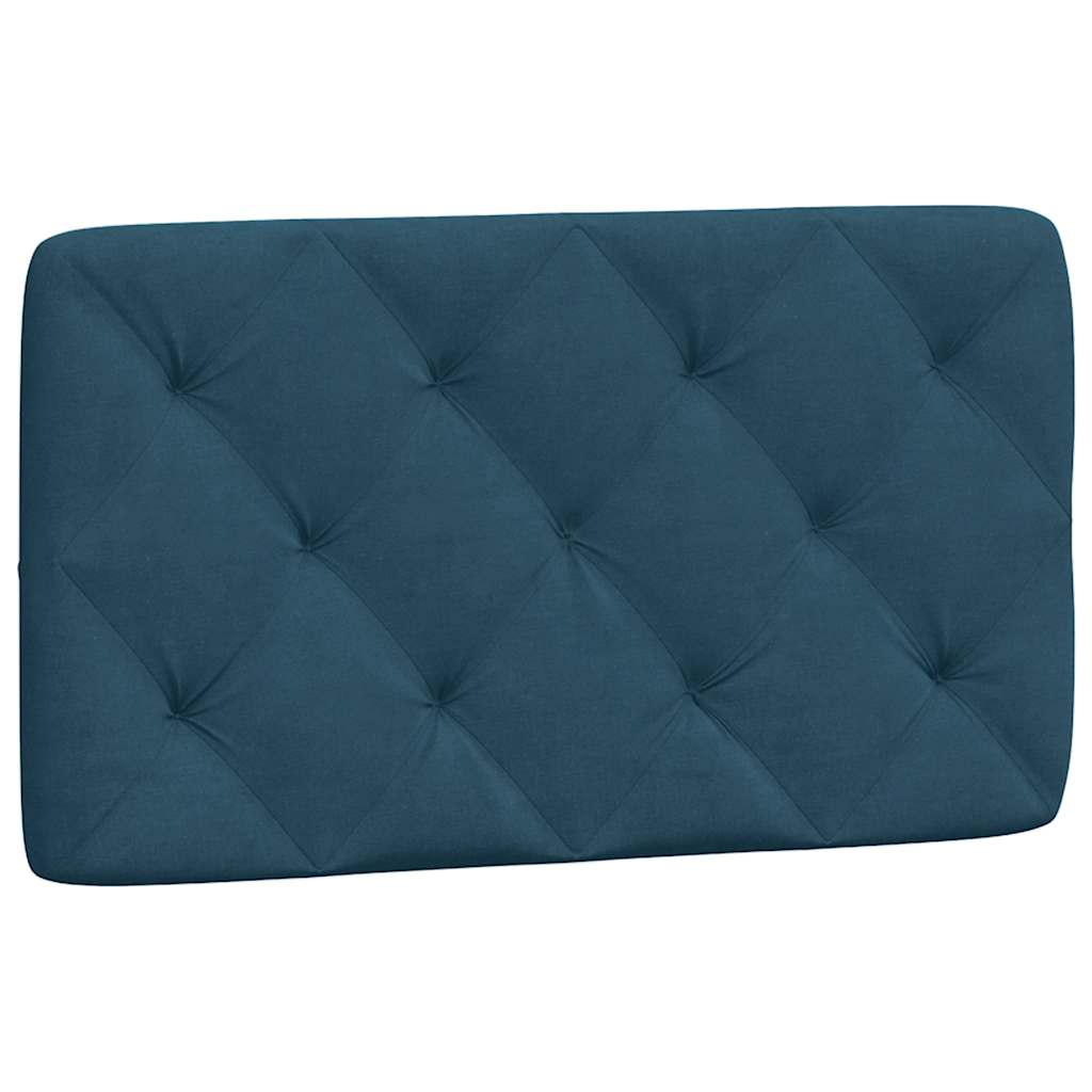 Bettgestell mit LED ohne Matratze Blau 90x200 cm Samt