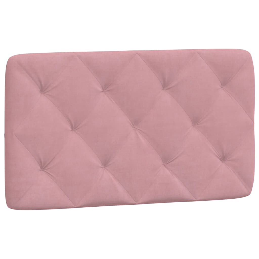 Bettgestell mit LED ohne Matratze Rosa 90x200 cm Samt