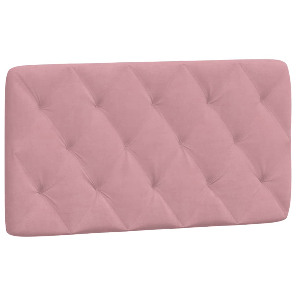 Bettgestell mit LED ohne Matratze Rosa 100x200 cm Samt