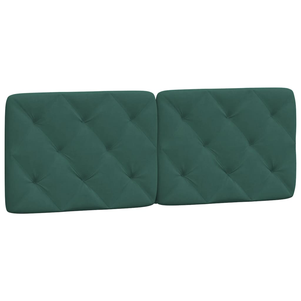 Cadre de lit avec LED sans matelas vert foncé 120x200 cm velours
