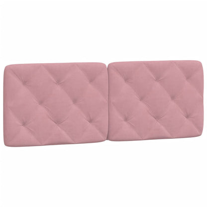 Bettgestell mit LED ohne Matratze Rosa 140x200 cm Samt