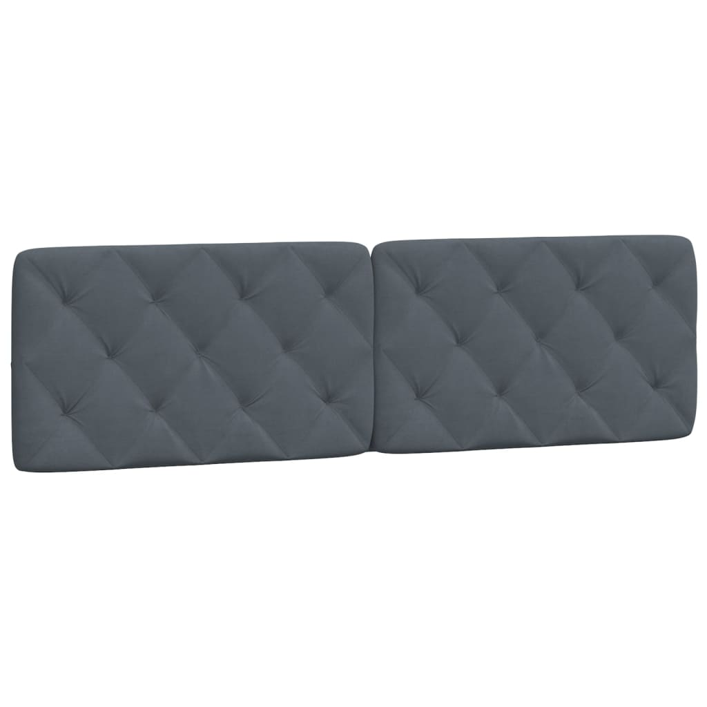 Bettgestell mit LED ohne Matratze Dunkelgrau 180x200 cm Samt