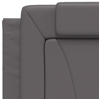 Bettgestell "Viana" mit LED ohne Matratze Grau 80x200 cm
