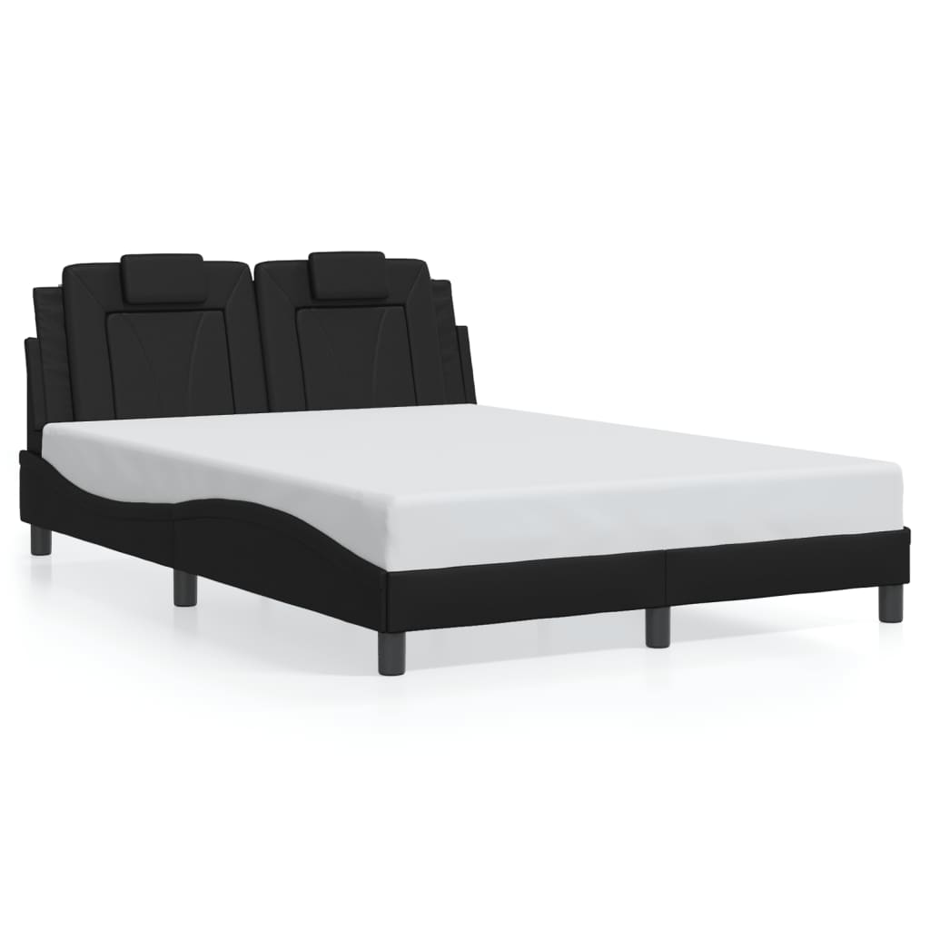 Bettgestell "Viana" mit LED ohne Matratze Schwarz 140x190 cm