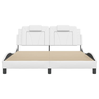 Bettgestell "Viana" mit LED ohne Matratze Weiß 160x200 cm