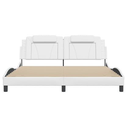 Bettgestell Viana mit LED ohne Matratze Schwarz&Weiß 180x200cm