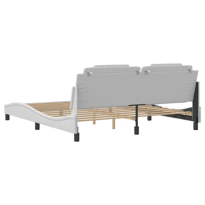 Bettgestell Viana mit LED ohne Matratze Schwarz&Weiß 180x200cm