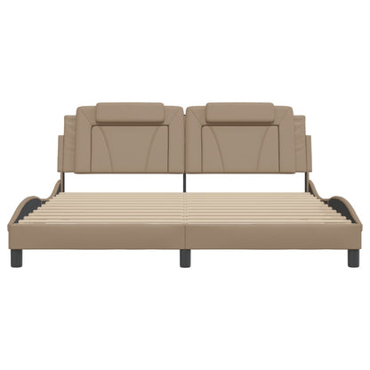 Bettgestell Viana mit LED ohne Matratze Cappuccino 180x200cm