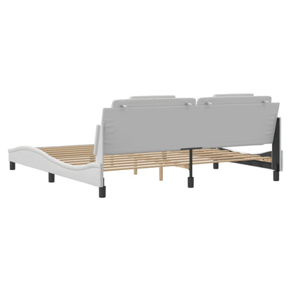 Bettgestell "Viana" mit LED ohne Matratze Weiß 200x200 cm