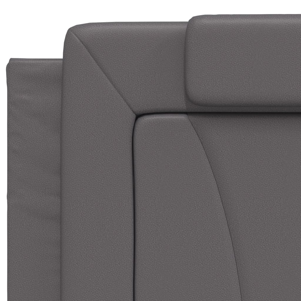 Bettgestell "Viana" mit LED ohne Matratze Grau 200x200 cm