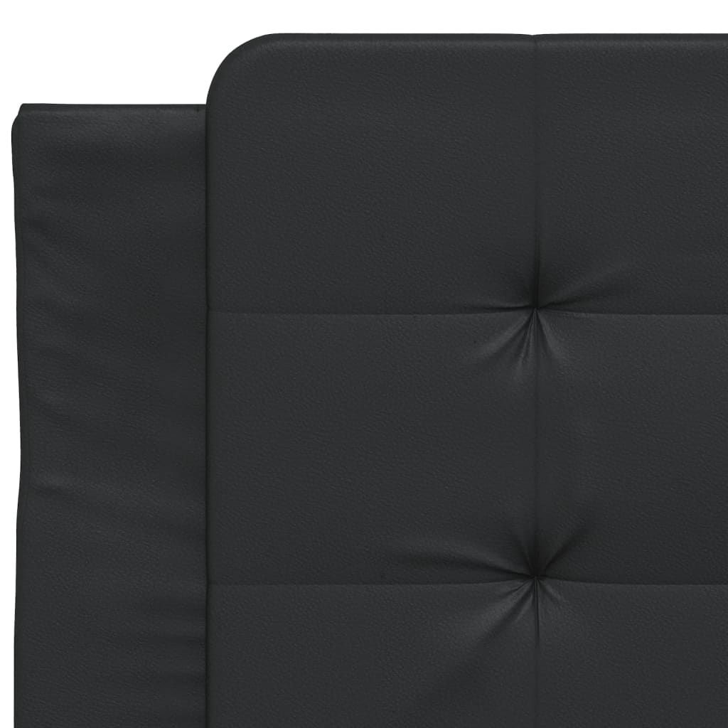 Bettgestell mit LED ohne Matratze "Zadar" Schwarz 80x200 cm