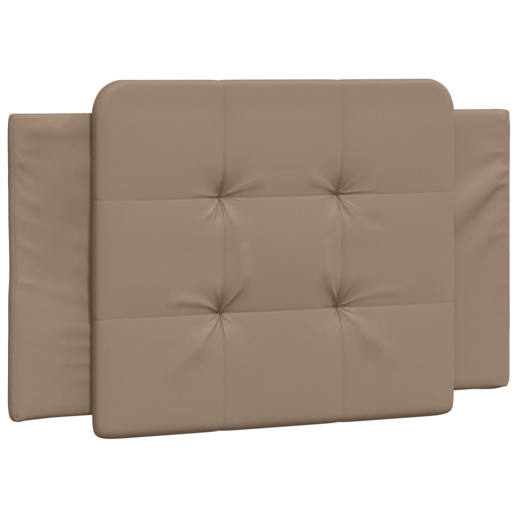 Cadre de lit avec LED sans matelas "Zadar" cappuccino-marron 80x200 cm simili cuir