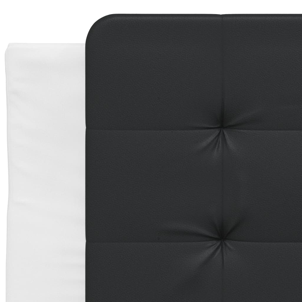 Bettgestell mit LED ohne Matratze "Zadar" Weiß und Schwarz 90x200 cm