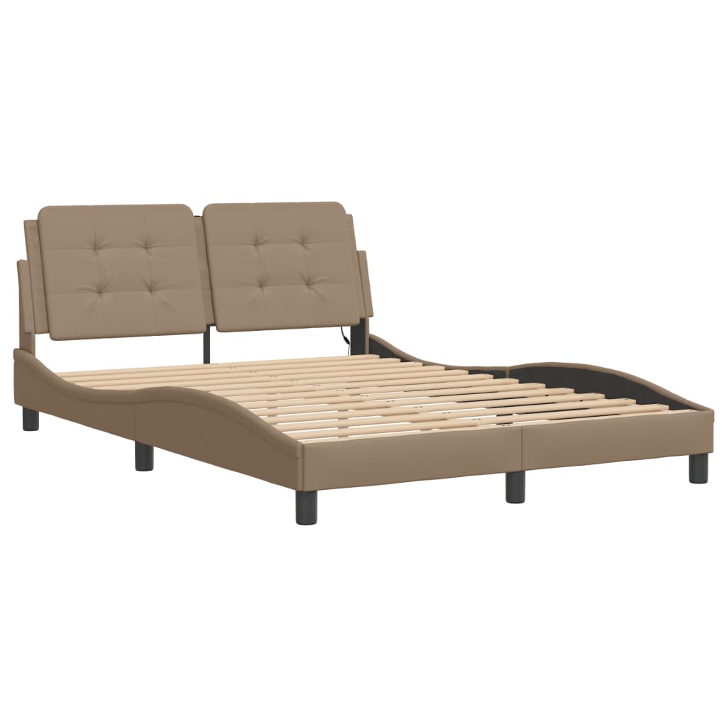 Bettgestell mit LED ohne Matratze Zadar Cappuccino 120x200cm