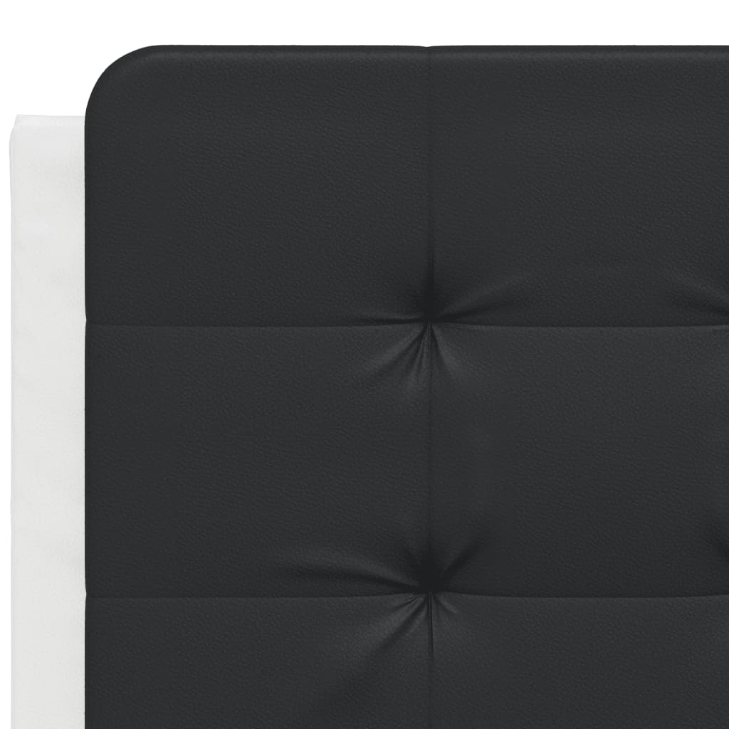 Bettgestell mit LED ohne Matratze Zadar Weiß&Schwarz 120x200cm