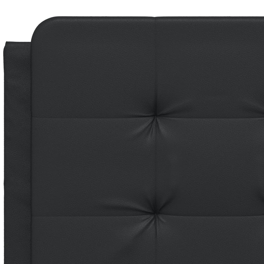 Bettgestell mit LED ohne Matratze "Zadar" Schwarz 140x200 cm