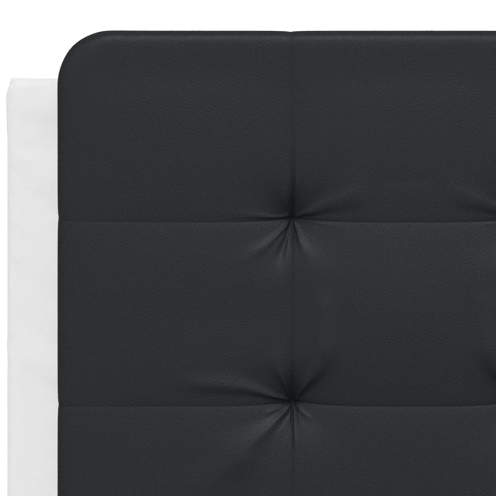Bettgestell mit LED ohne Matratze Zadar Weiß&Schwarz 140x200cm