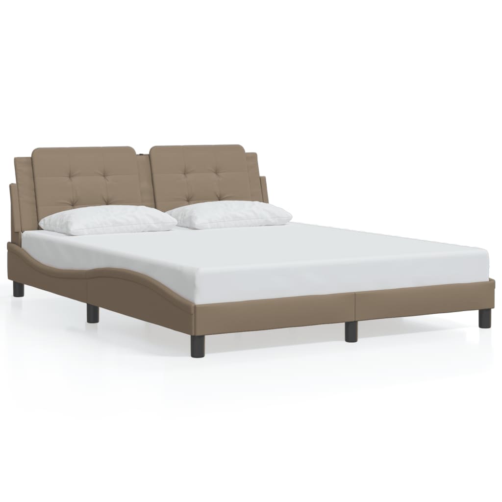 Bettgestell mit LED ohne Matratze Zadar Cappuccino 160x200cm