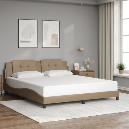 Bettgestell mit LED ohne Matratze Zadar Cappuccino 180x200cm