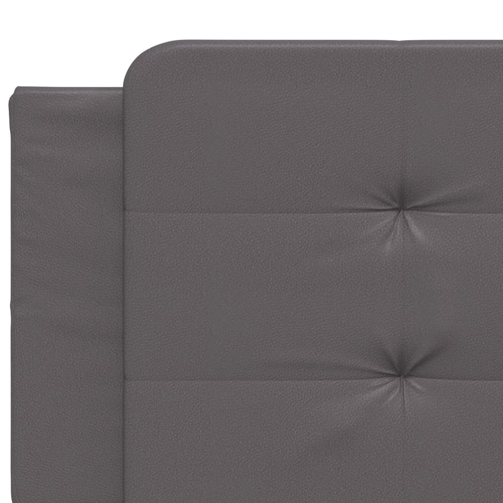 Bettgestell mit LED ohne Matratze "Zadar" Grau 200x200 cm