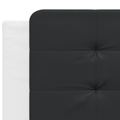 Bettgestell mit LED ohne Matratze Zadar Weiß&Schwarz 200x200cm