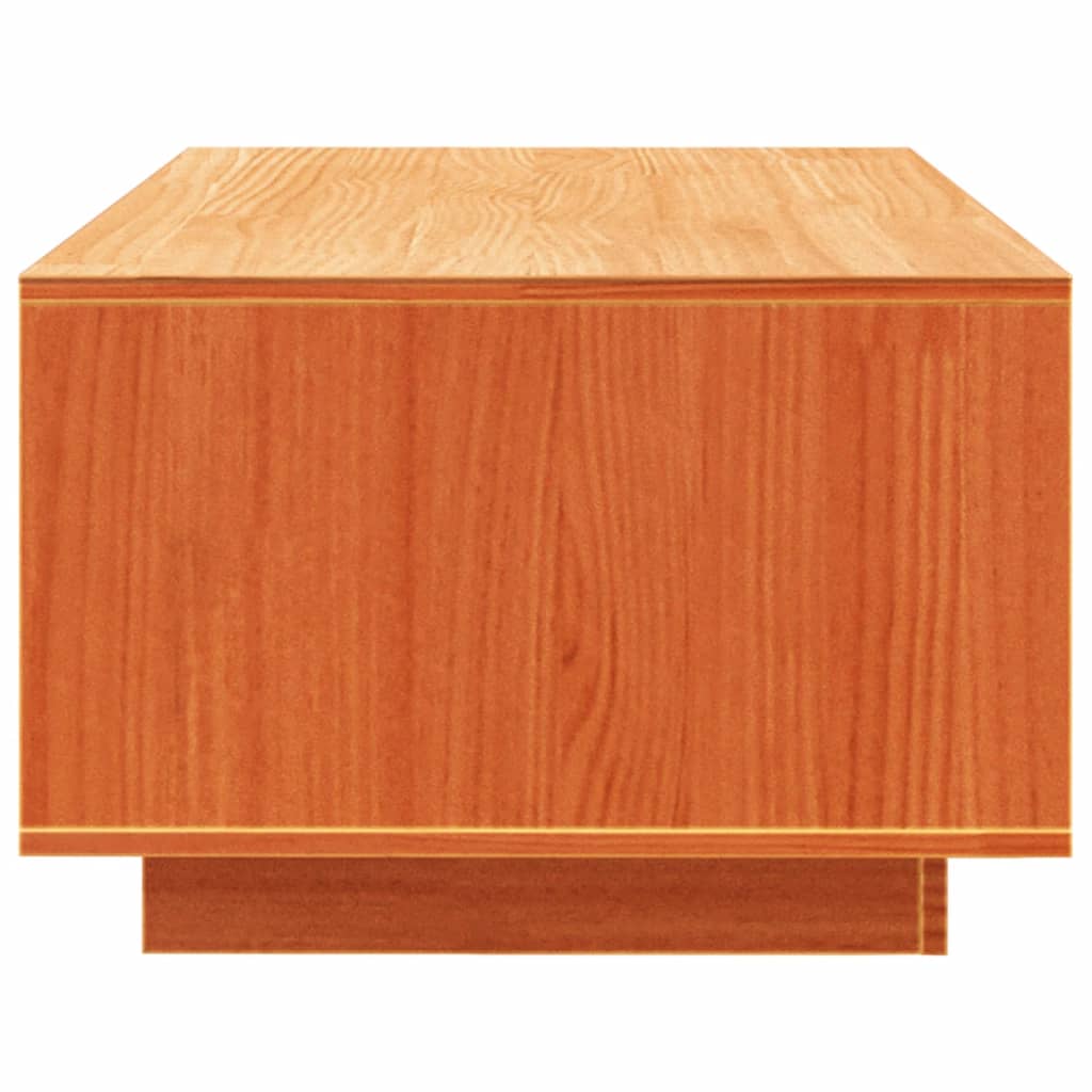 Coffee table wax brown 110x50x33.5 cm solid pine wood