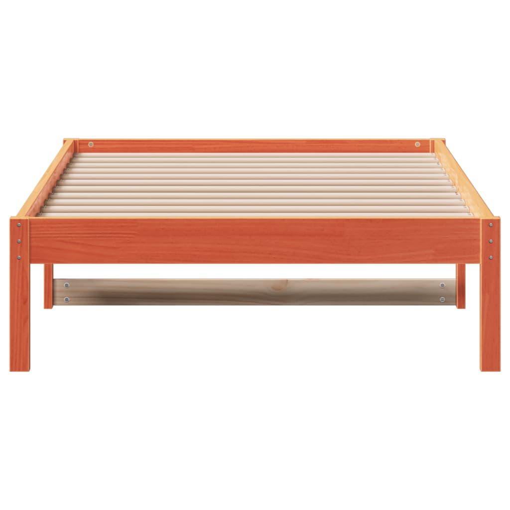 Lit de repos sans matelas ciré marron 90x200 cm bois de pin massif