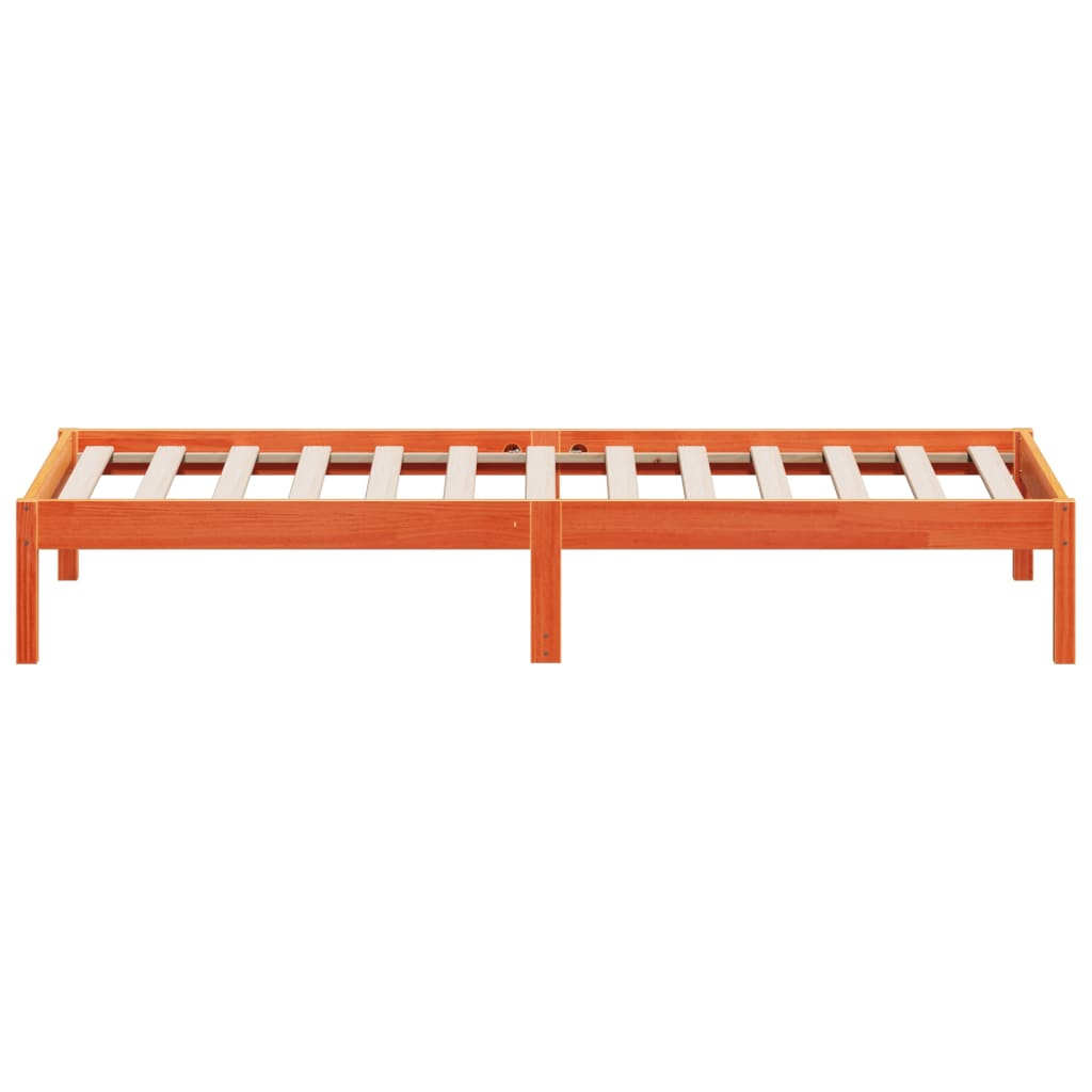 Lit de repos sans matelas ciré marron 90x200 cm bois de pin massif