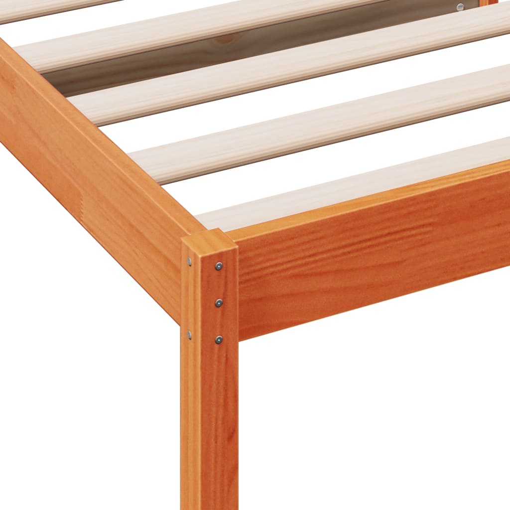 Lit de repos sans matelas ciré marron 90x200 cm bois de pin massif