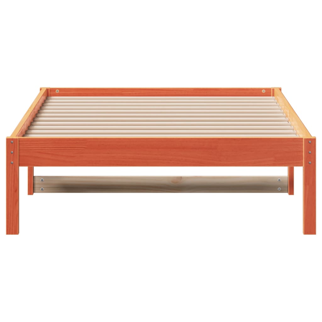 Lit de repos sans matelas ciré marron 80x200 cm bois de pin massif