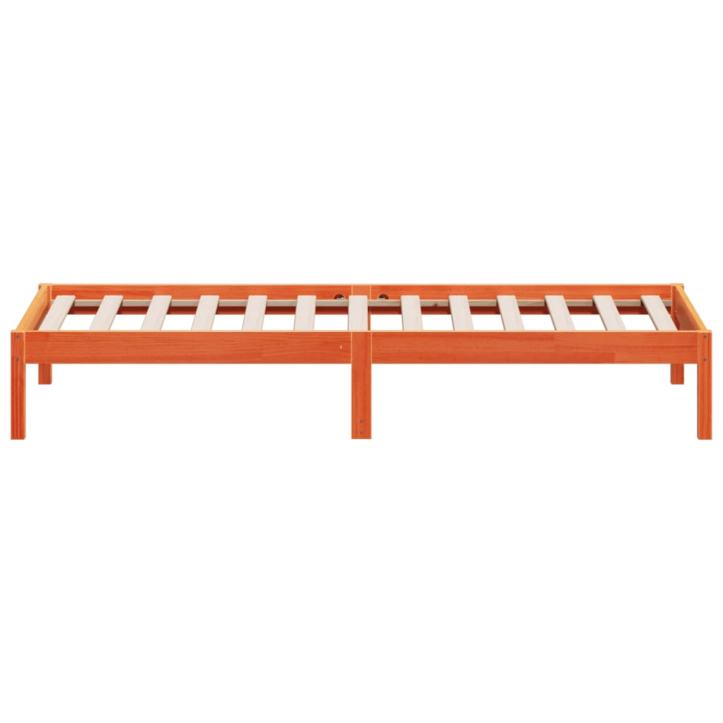 Lit de repos sans matelas ciré marron 80x200 cm bois de pin massif