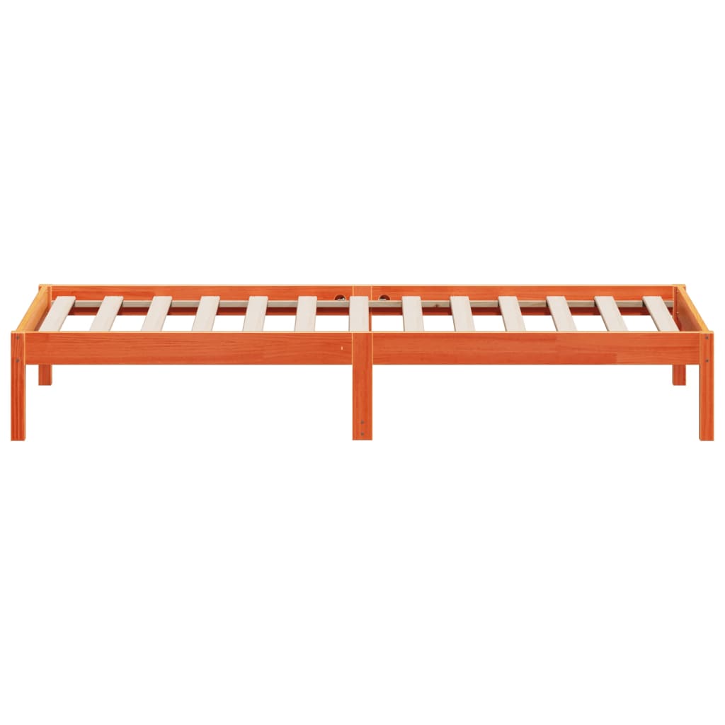 Lit de repos sans matelas ciré marron 90x190 cm bois de pin massif