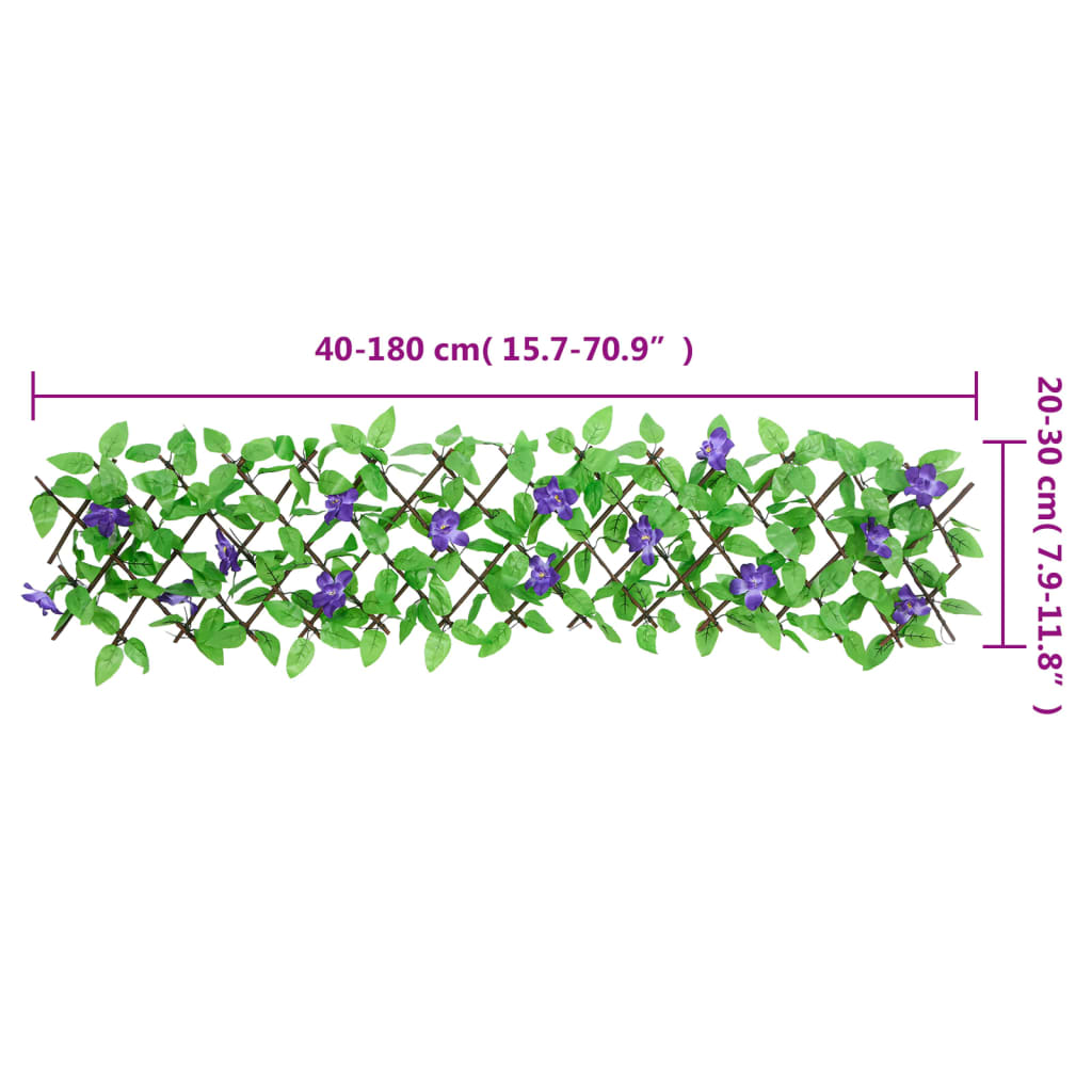 Treillis avec lierre artificiel 5 pièces extensible 180x20 cm.