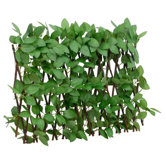 Rankgitter mit Künstlichem Efeu Erweiterbar Grün 180x30 cm
