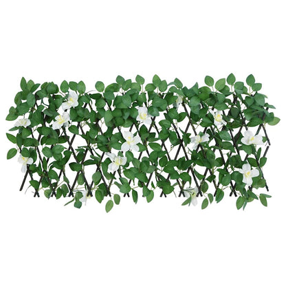 Rankgitter mit Künstlichem Efeu Erweiterbar Grün 180x30 cm